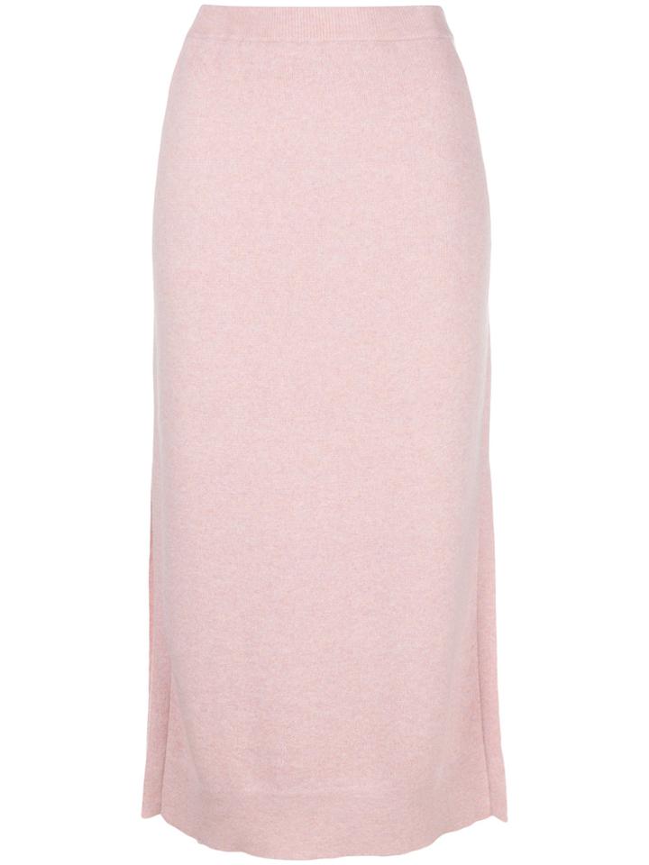 Pringle Of Scotland Knitted Midi Skirt - Pink & Purple