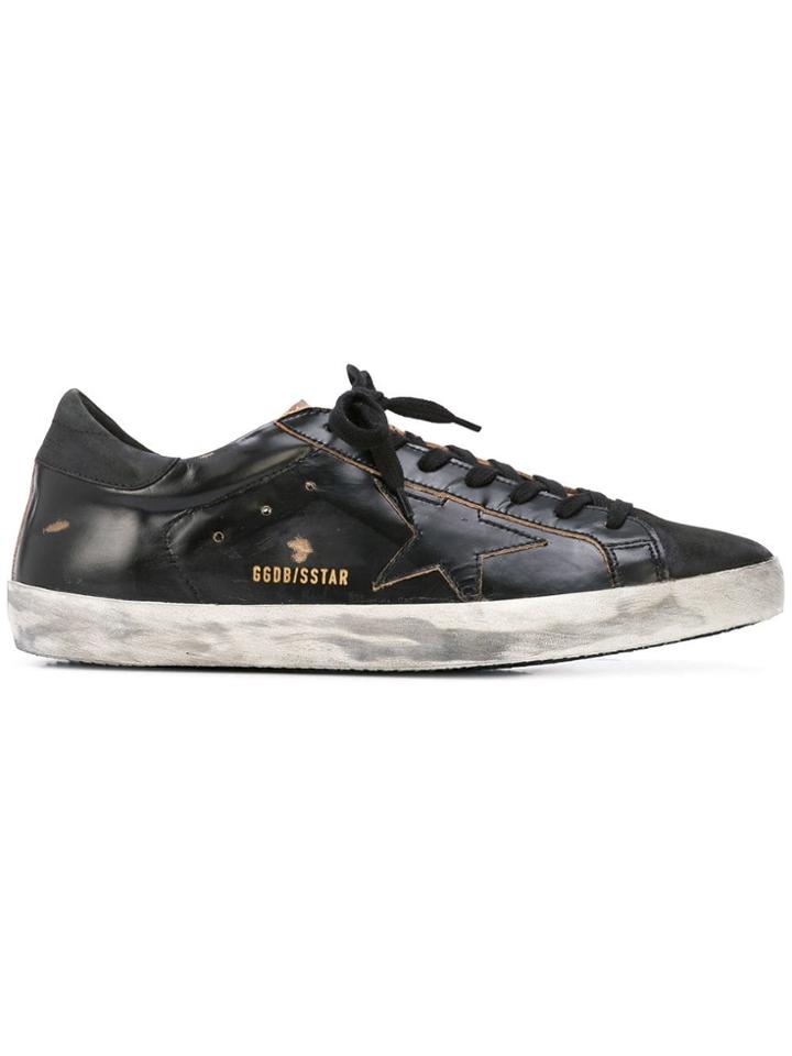 Golden Goose Deluxe Brand Superstar Distressed Sneakers - Black