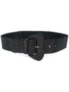 Aniye By Sequin Embroidered Belt - Black