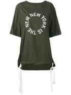 Dkny The New New York Shirt With Drawcords - Green