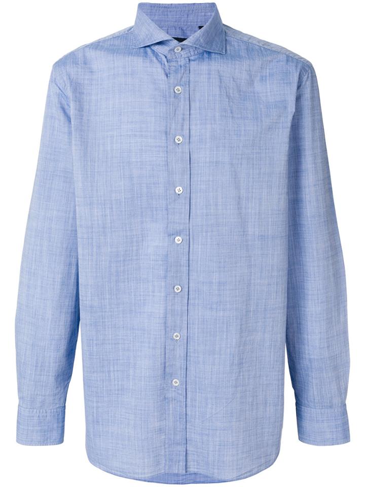 Lardini Long Sleeved Button Up Shirt - Blue