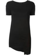 Andrea Ya'aqov Asymmetric T-shirt, Women's, Size: Large, Black, Cotton/linen/flax