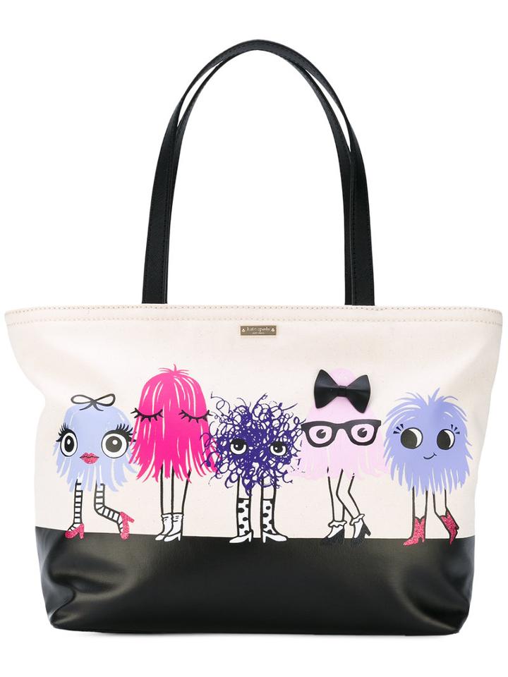 Kate Spade - Monster Print Tote - Women - Cotton/polyurethane - One Size, Cotton/polyurethane