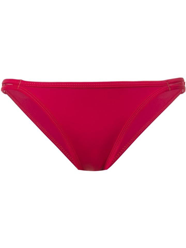 Duskii 'oasis' Slim Regular Bikini Bottoms, Women's, Size: 14, Red, Neoprene