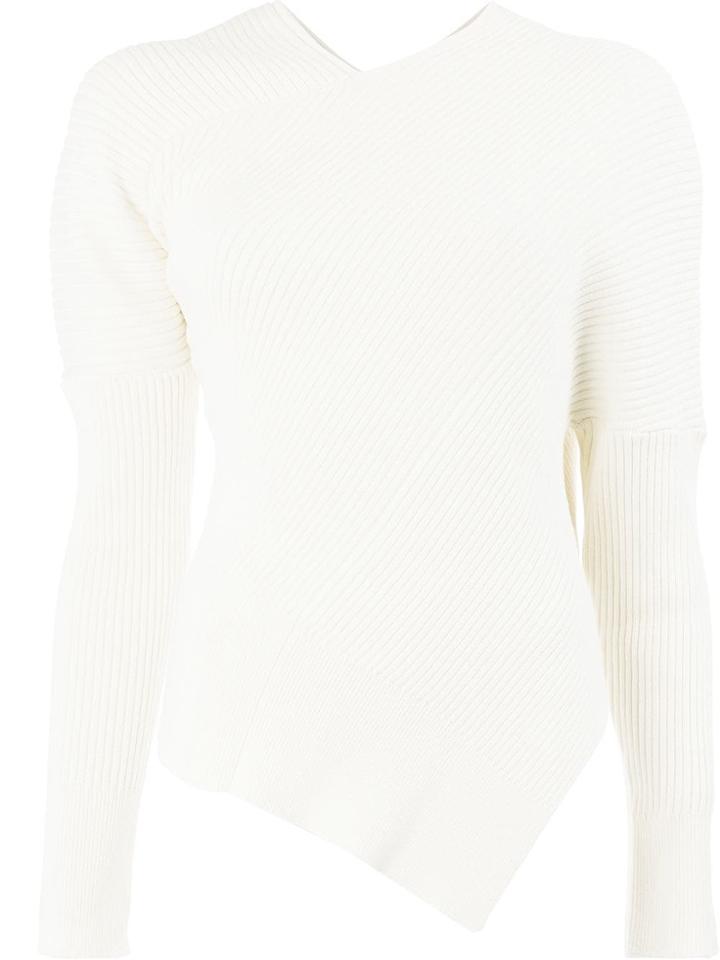 Aalto Ribbed Knit Top - White