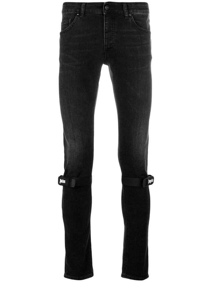 Palm Angels Knee Straps Skinny Jeans - Black