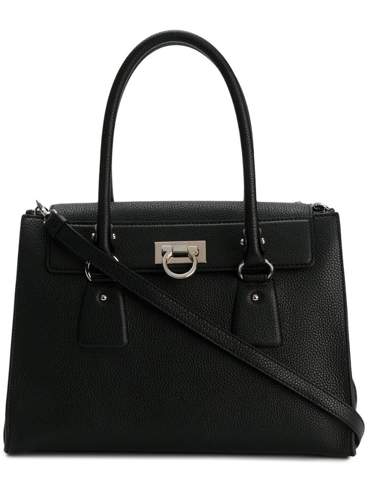 Salvatore Ferragamo Top Handles Tote Bag - Black