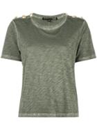 Veronica Beard Shoulder-button Military T-shirt - Green
