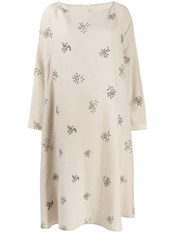 Apuntob Patterned Mid-length Dress - Neutrals