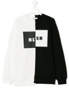 Msgm Kids - Monochrome Logo Sweatshirt - Kids - Cotton - 14 Yrs, Black