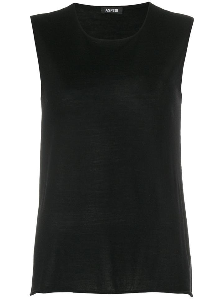 Aspesi Sleeveless Knit Top - Black