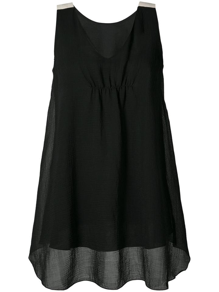 Fabiana Filippi Loose Flared Tank Top - Black