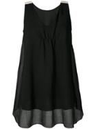 Fabiana Filippi Loose Flared Tank Top - Black