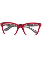 Miu Miu Eyewear Square Glasses - Red