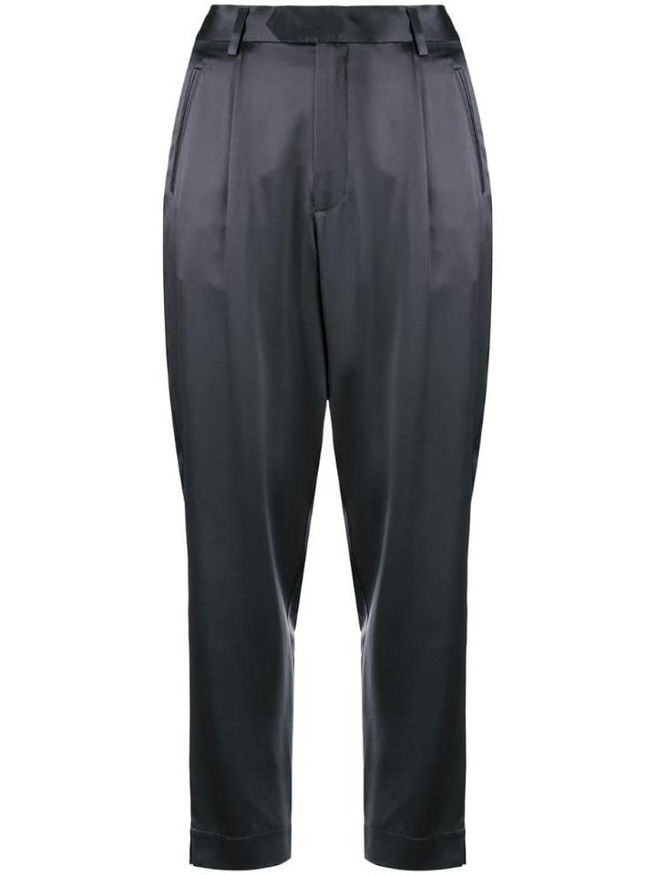 Fleur Du Mal High Waist Tapered Trousers - Grey