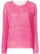 Majestic Filatures Dropped-shoulder Cashmere Sweater - Pink & Purple