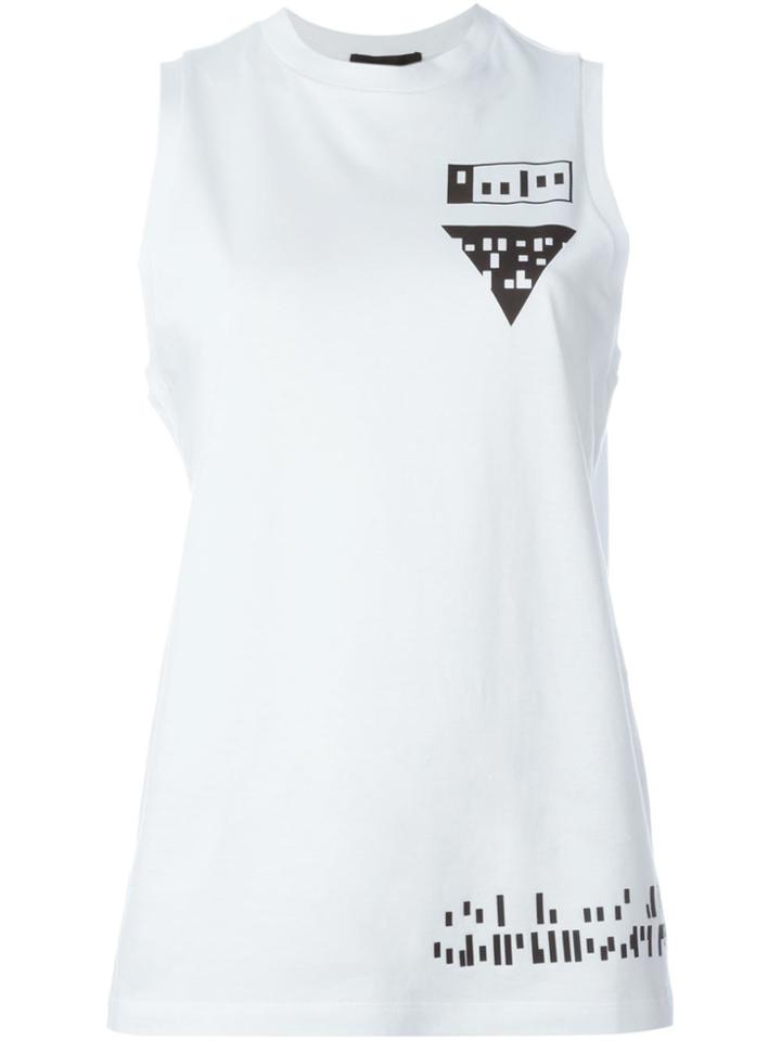 Alexander Wang Qr Code Print Tank Top - White