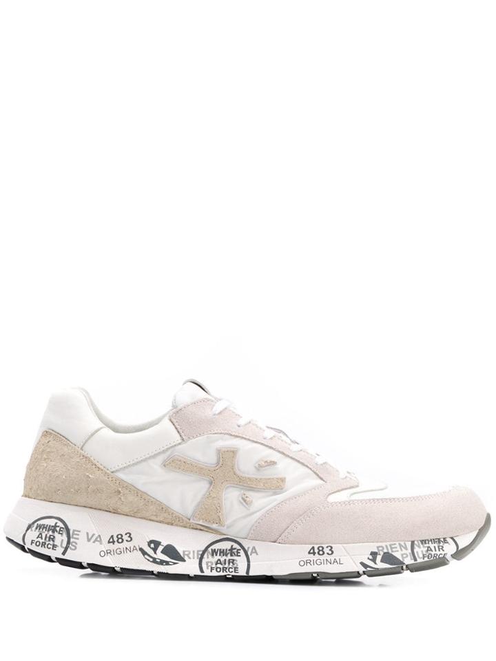 White Premiata Low Lace-up Sneakers