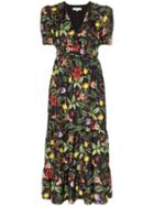 Borgo De Nor Floral Print Maxi Dress - Tropical Garden Black