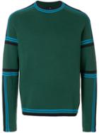 Ps By Paul Smith Crew Neck Striped Sweater - Green