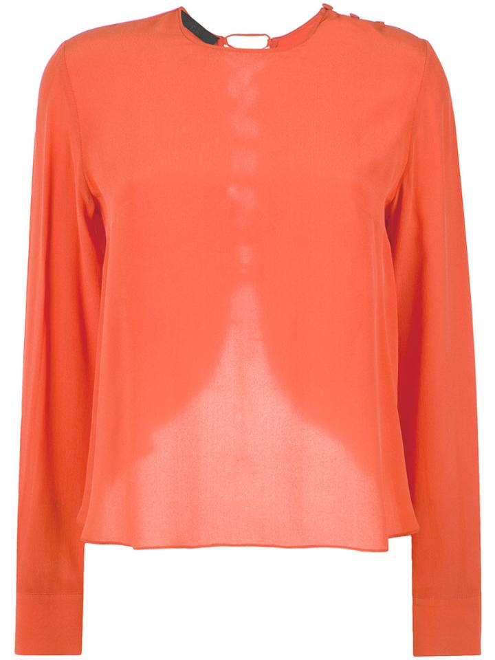 Nk Silk Blouse - Yellow & Orange