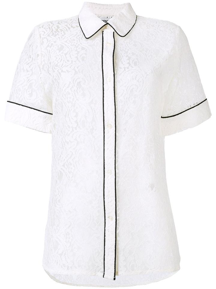 Essentiel Antwerp - Lace Piped Shirt - Women - Polyamide - 42, White, Polyamide