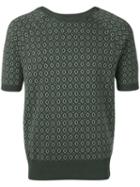 Emporio Armani - Patterned Shortsleeved Jumper - Men - Cotton/viscose - 52, Green, Cotton/viscose