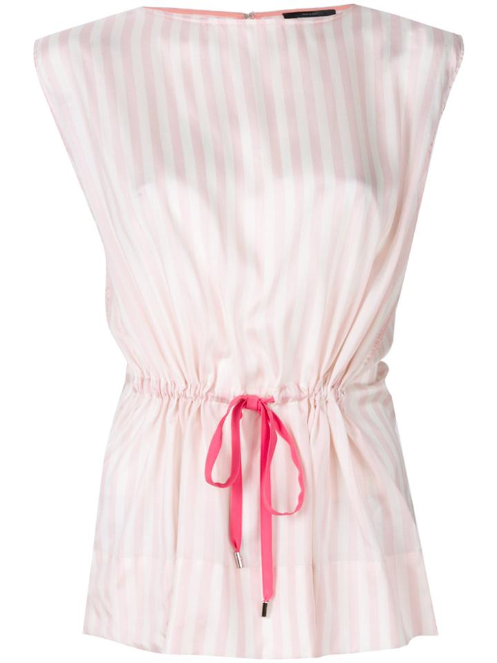 Paul Smith Drawstring Waist Blouse - Pink & Purple