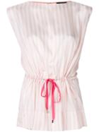 Paul Smith Drawstring Waist Blouse - Pink & Purple