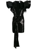 Redemption Ruffled Sleeve Sequin Dress - Black