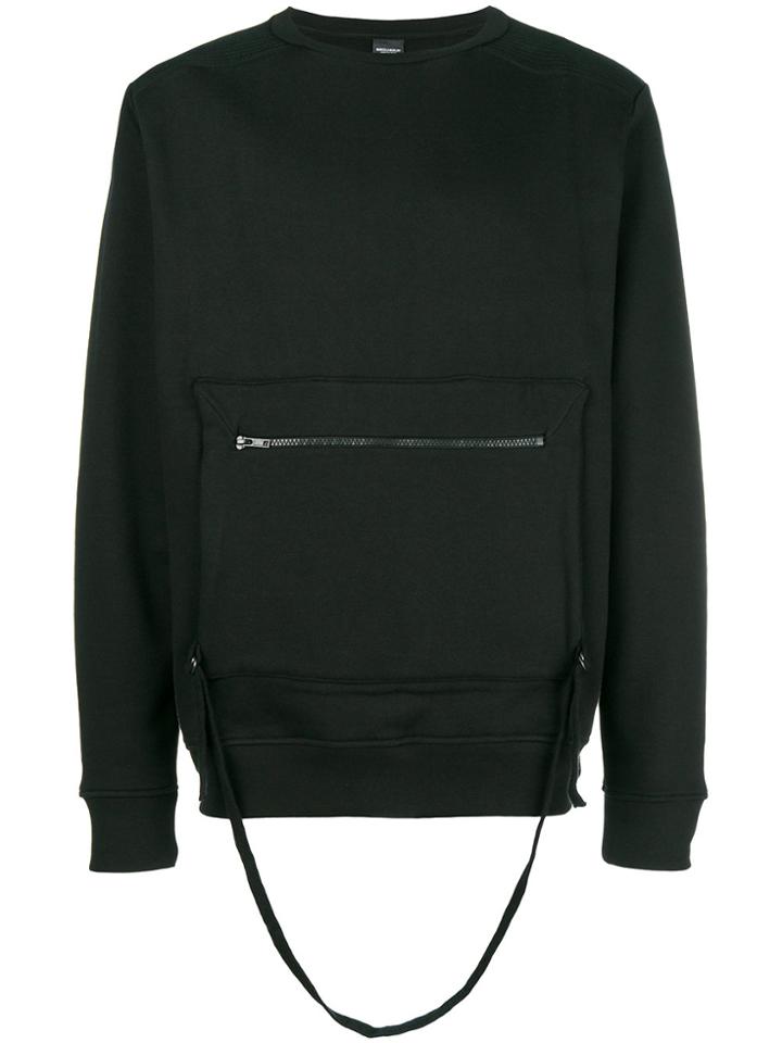Marcelo Burlon County Of Milan Front Zip Pocket Sweatshirt - Black