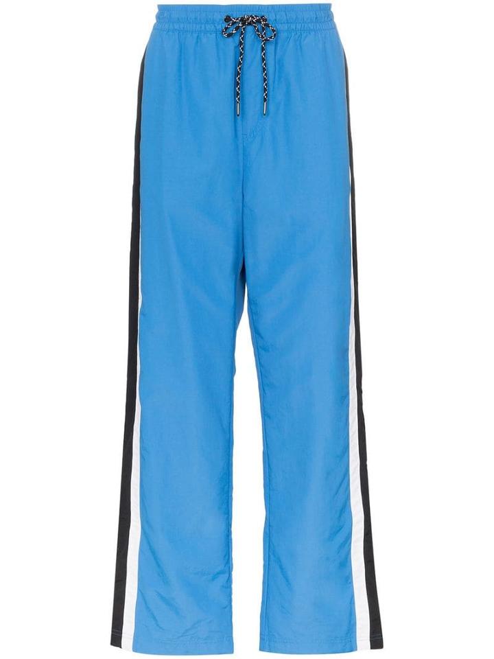 Burberry Varsity Stripe Jersey Trackpants - Blue