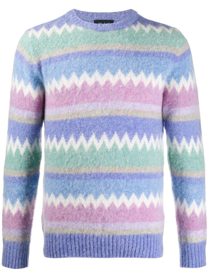 Howlin' Zigzag Pattern Jumper - Blue