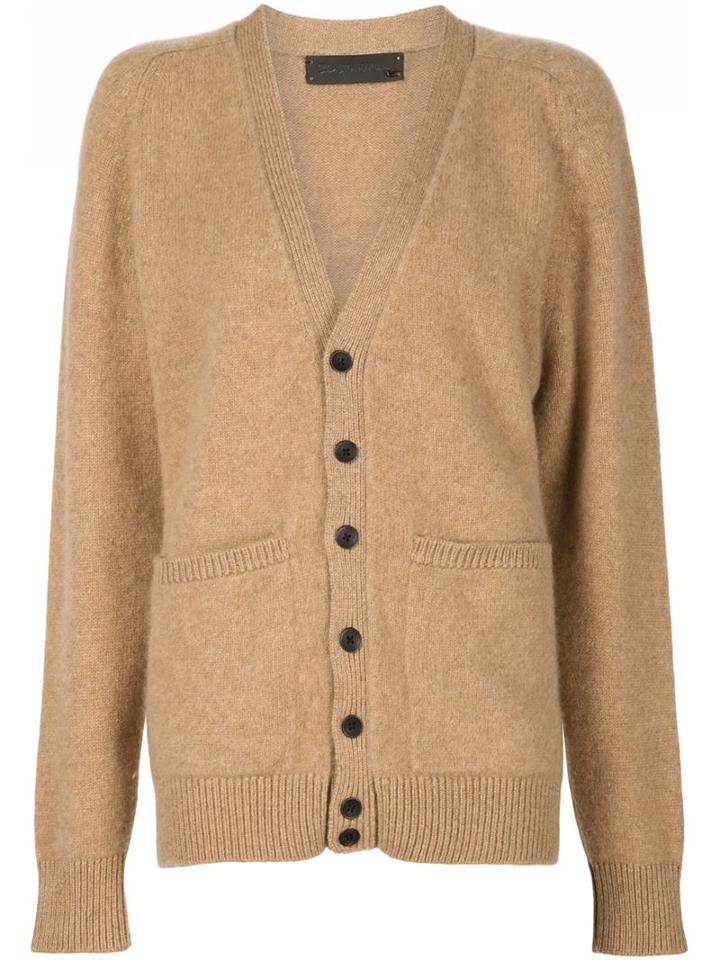 The Elder Statesman Cashmere V-neck Cardigan, Women's, Size: Small, Brown, Cashmere