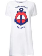 Yazbukey Overboard In Love T-shirt Dress, Women's, Size: Small, White, Cotton/spandex/elastane