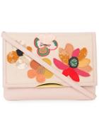 Lizzie Fortunato Jewels Floral Embroidered Shoulder Bag - Pink &