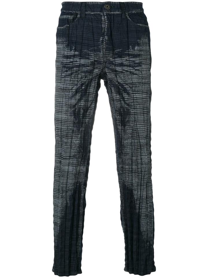 Issey Miyake - Woven Check Trousers - Men - Cotton/polyester - 3, Blue, Cotton/polyester