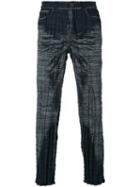 Issey Miyake - Woven Check Trousers - Men - Cotton/polyester - 3, Blue, Cotton/polyester