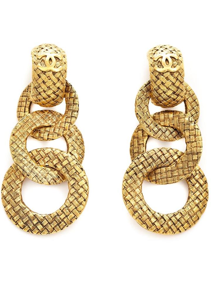 Chanel Vintage Hoop Dangle Earring