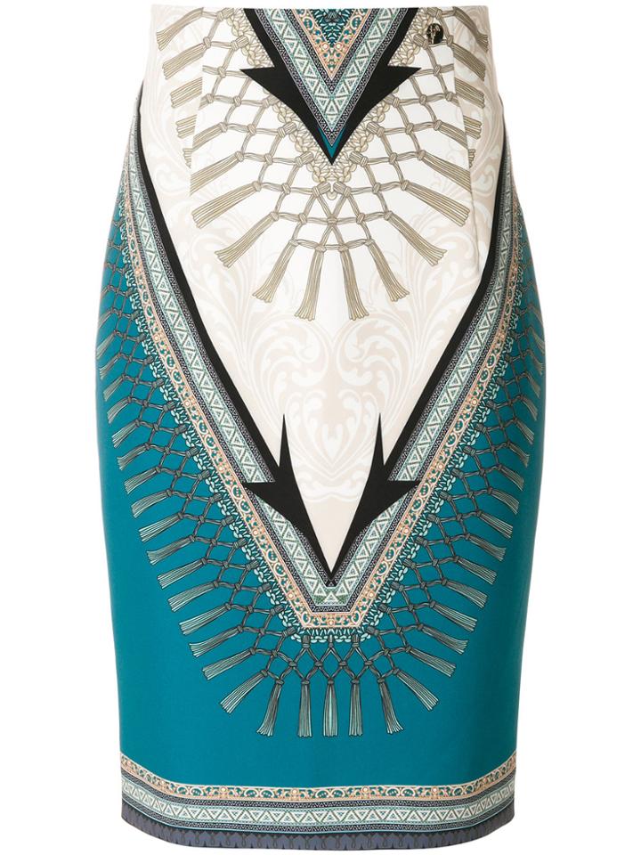 Versace Collection Printed Pencil Skirt - Multicolour