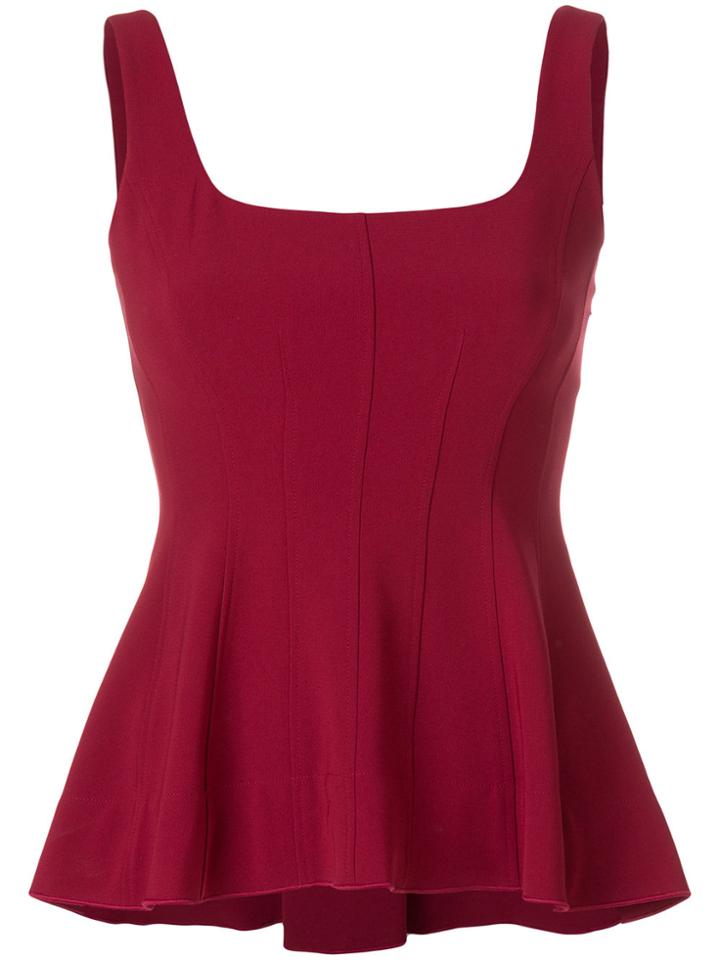 Theory Peplum Hem Top - Red