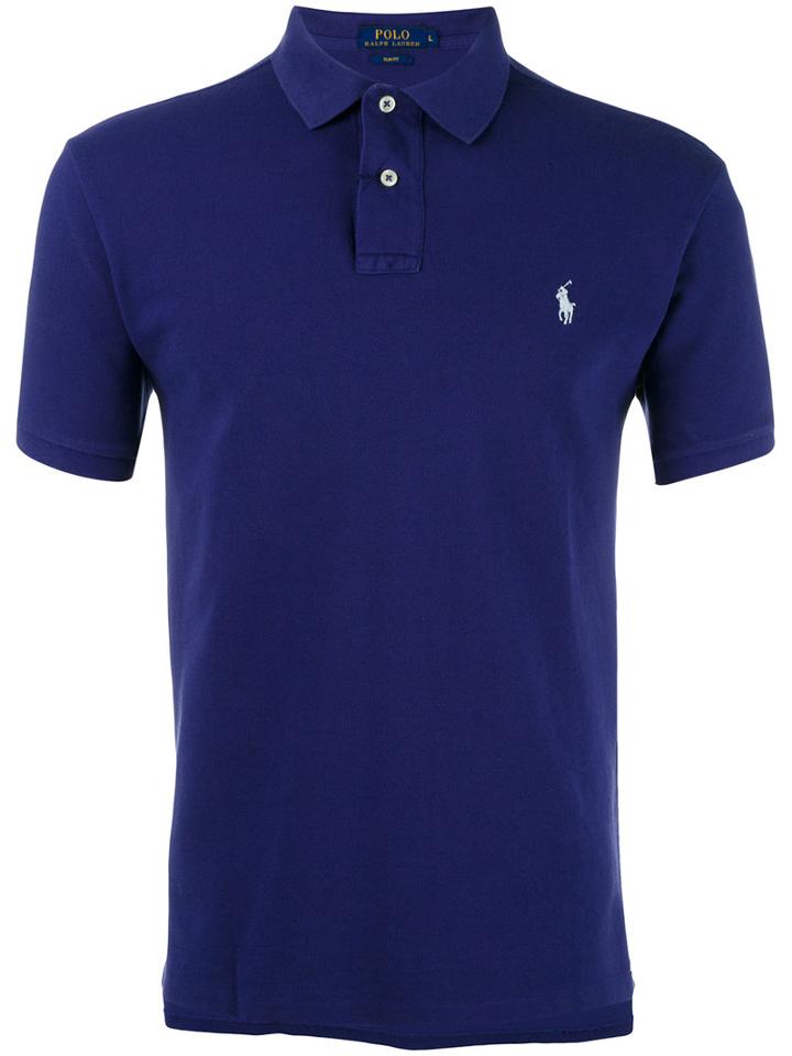 Polo Ralph Lauren - Logo Embroidered Polo Shirt - Men - Cotton - M, Blue, Cotton