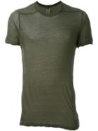 Rick Owens Twisted Edge T-shirt, Men's, Size: S, Green, Cotton