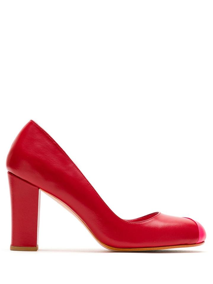 Sarah Chofakian Samui Leather Pumps - Red
