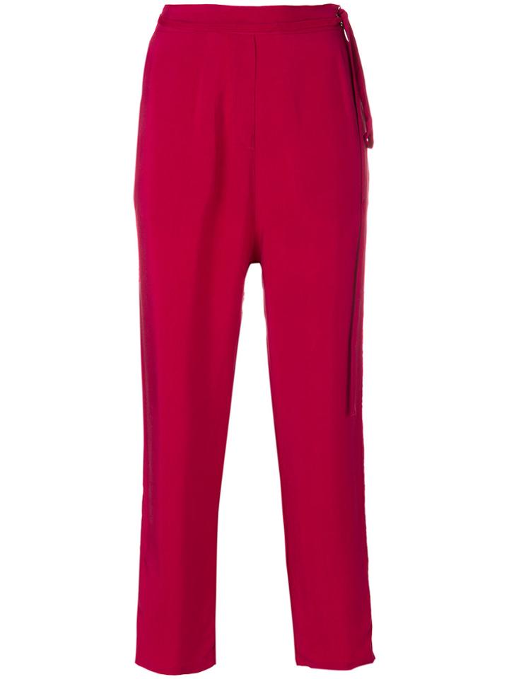 Humanoid Cropped Loose-fit Trousers - Red