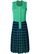 Lanvin Pre-owned Plaid Skirt Dress - Green