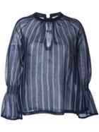 Torrazzo Donna - Vertical Striped Jumper - Women - Rayon - One Size, Blue, Rayon