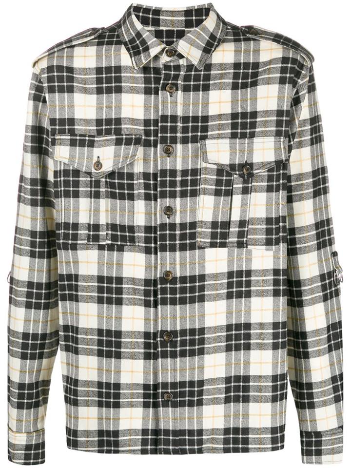 Ih Nom Uh Nit Plaid Flannel Shirt - White