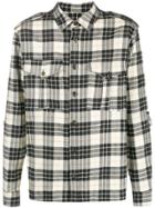 Ih Nom Uh Nit Plaid Flannel Shirt - White