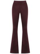 Cecilia Prado - Knit Flare Trousers - Women - Acrylic/lurex/viscose - P, Red, Acrylic/lurex/viscose